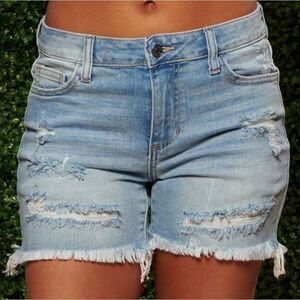 ⚛️PRICEDROP⚛️Light Wash Destructed Jean Shorts